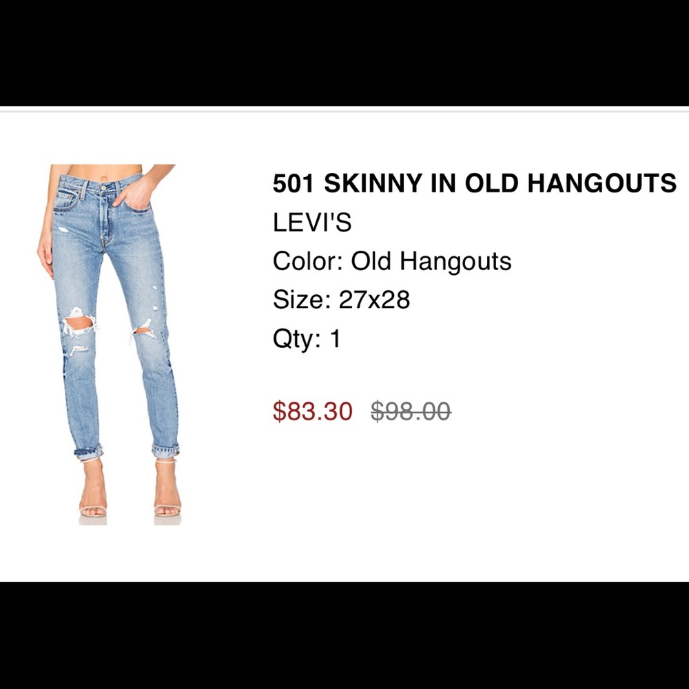 501 Skinny in Old Hangout Jeans